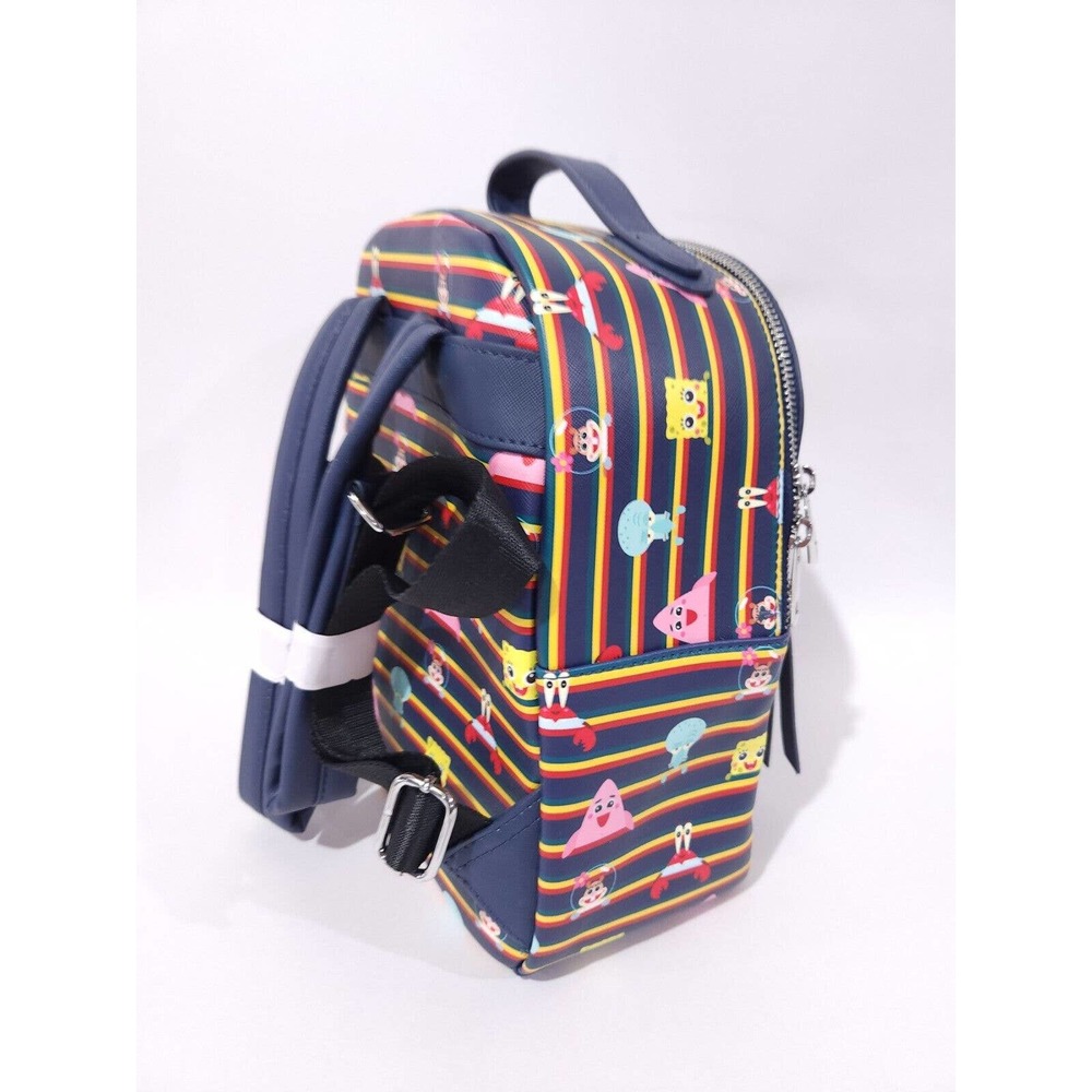 SpongeBob SquarePants Nickelodeon Chibi Striped Mini Backpack Loungefly Style - Picture 11 of 12